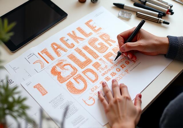 Artisan consultant working on brand manuscript